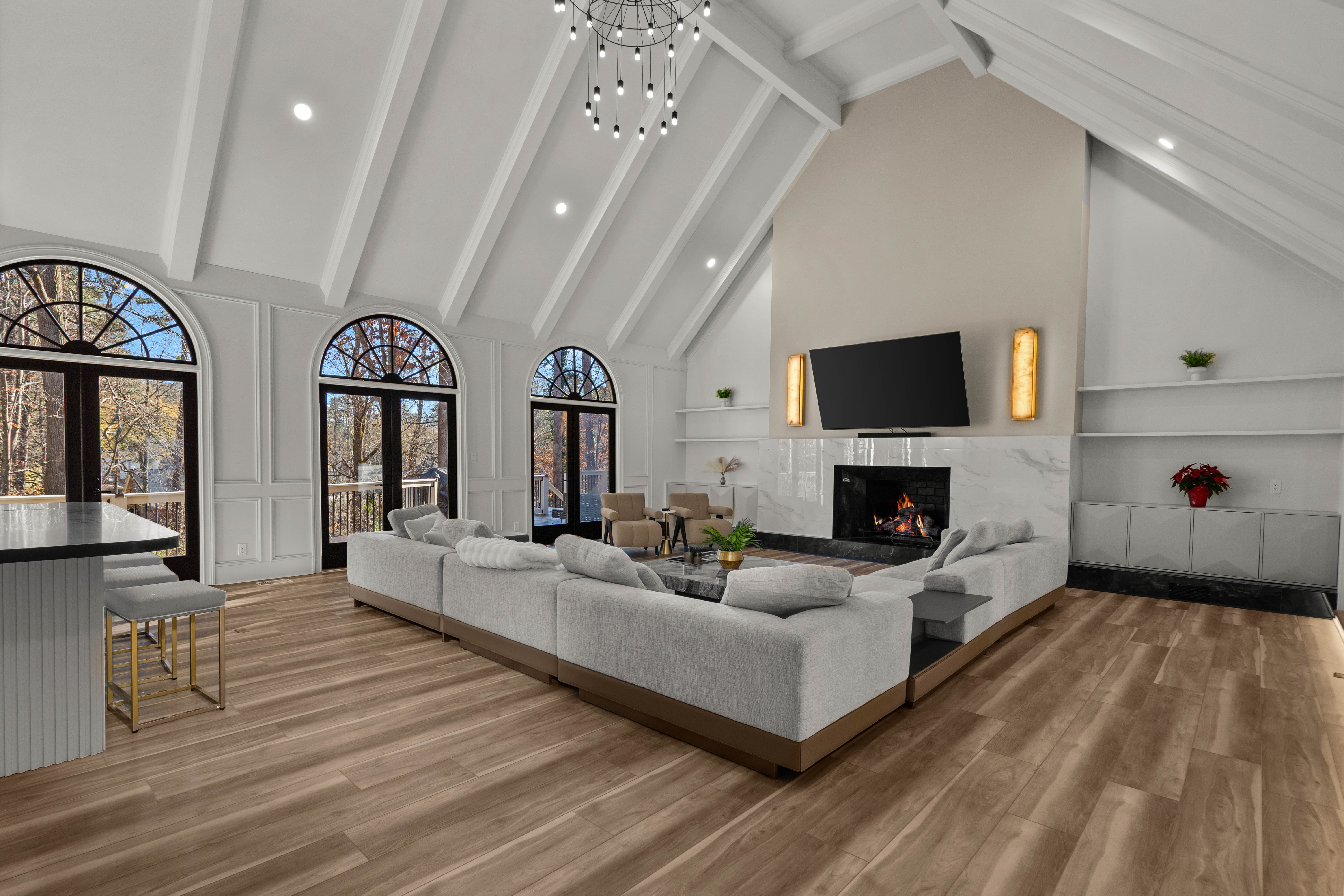 Living room after — modern open plan