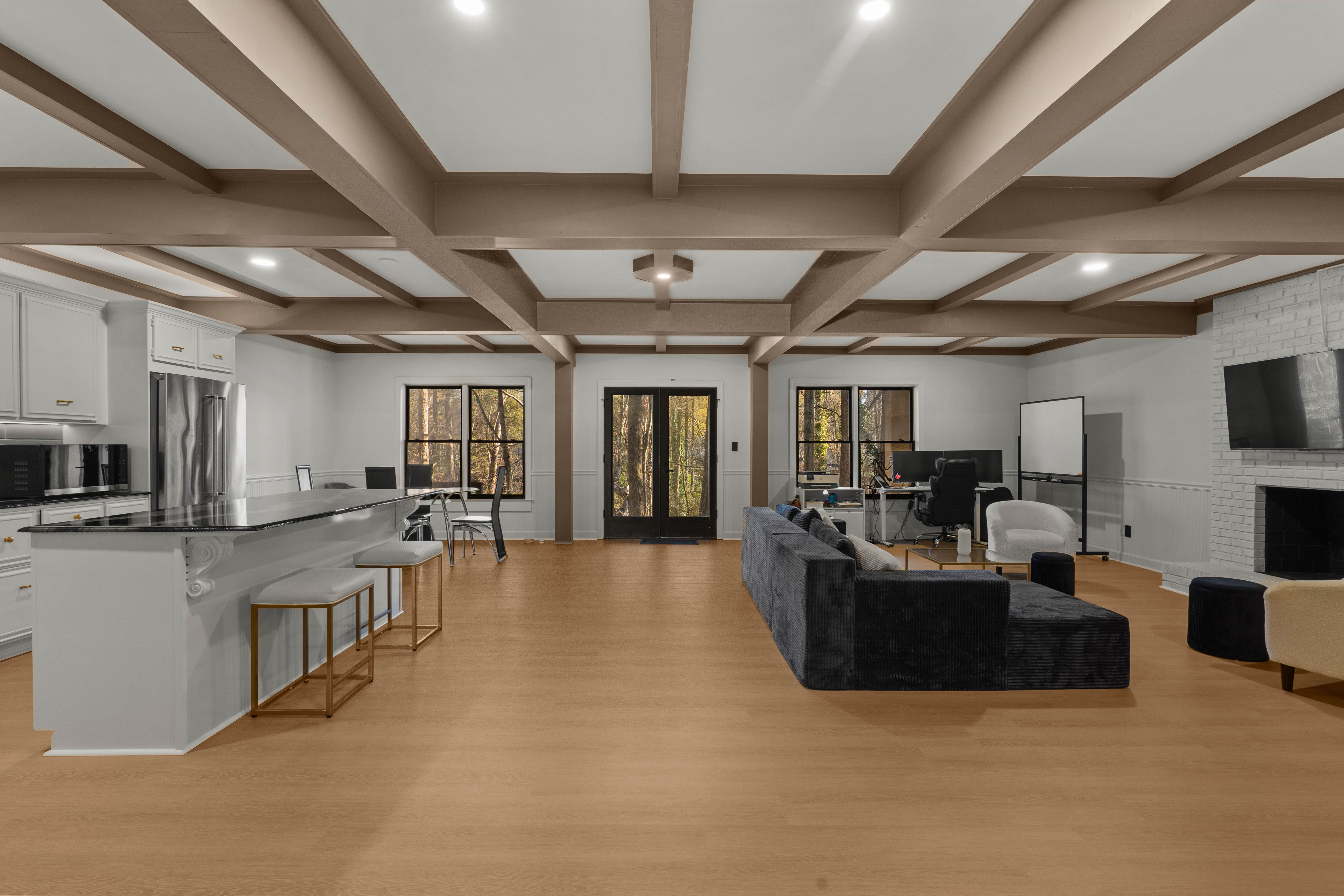 Basement after — modern entertainment space