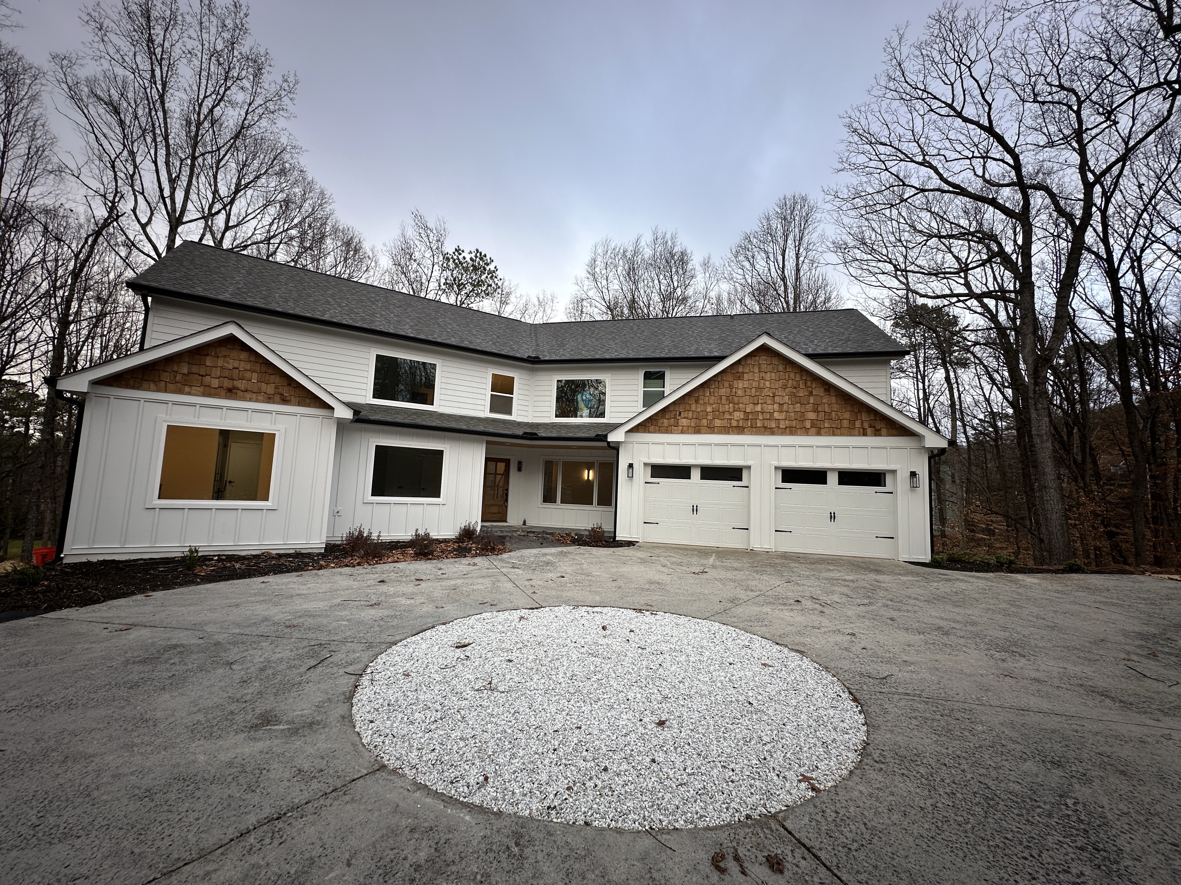 New construction — completed modern farmhouse exterior
