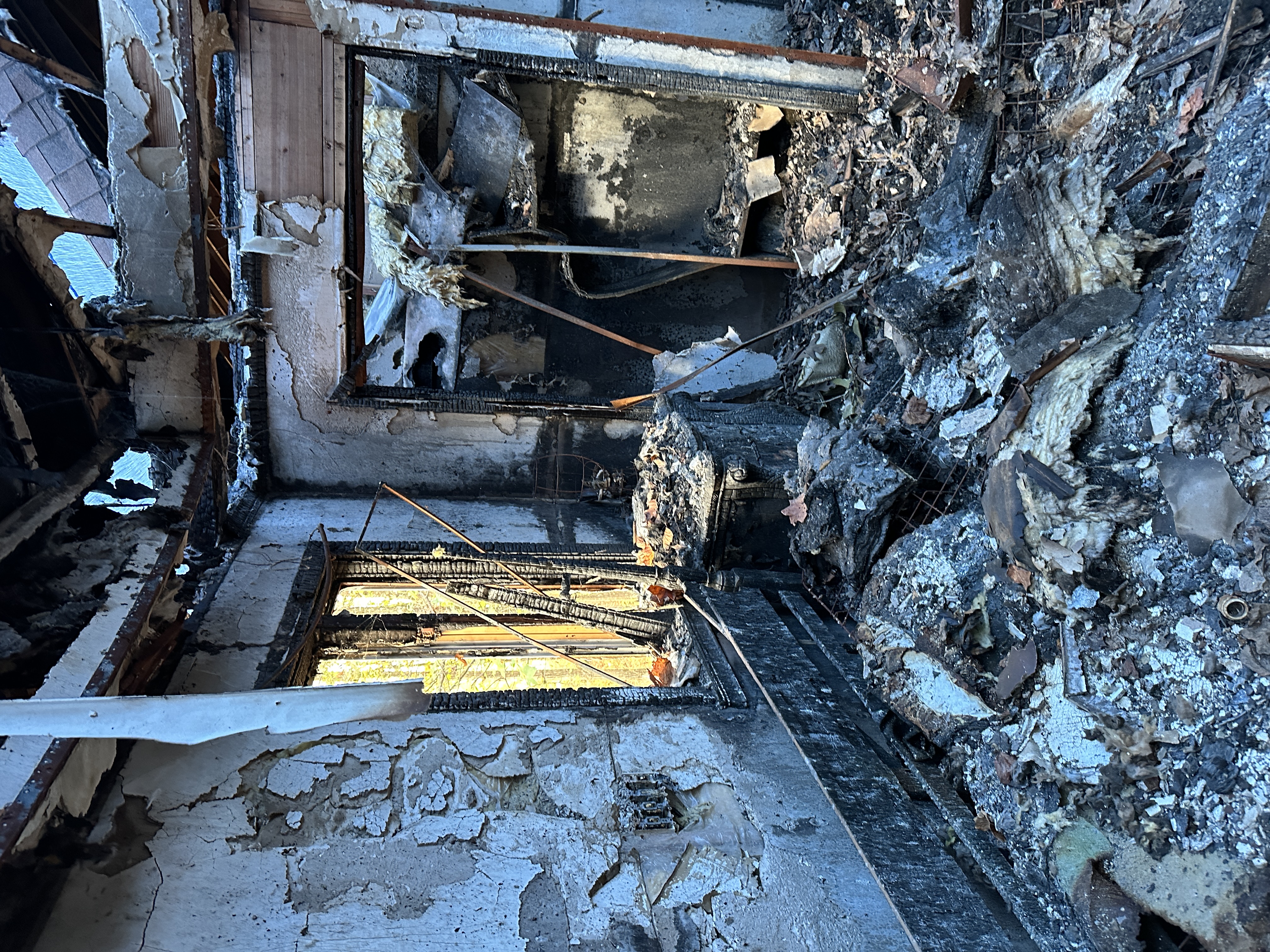Fire damage interior