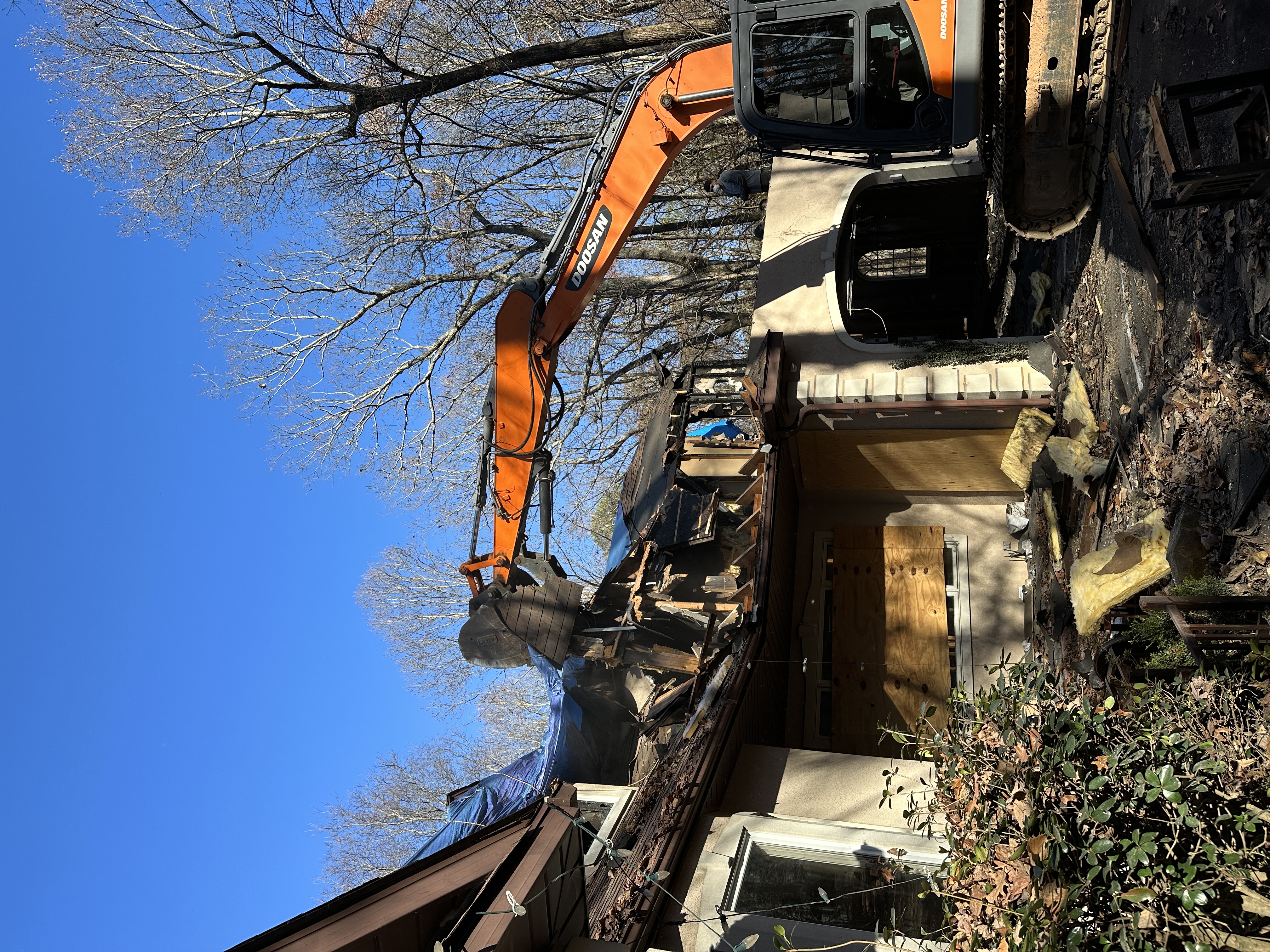 Demolition of the original structure